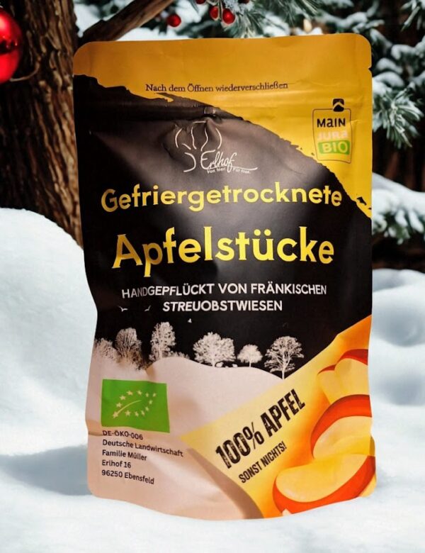 Gefriergetrocknete Apfelstücke (Bio) 25g Tüte